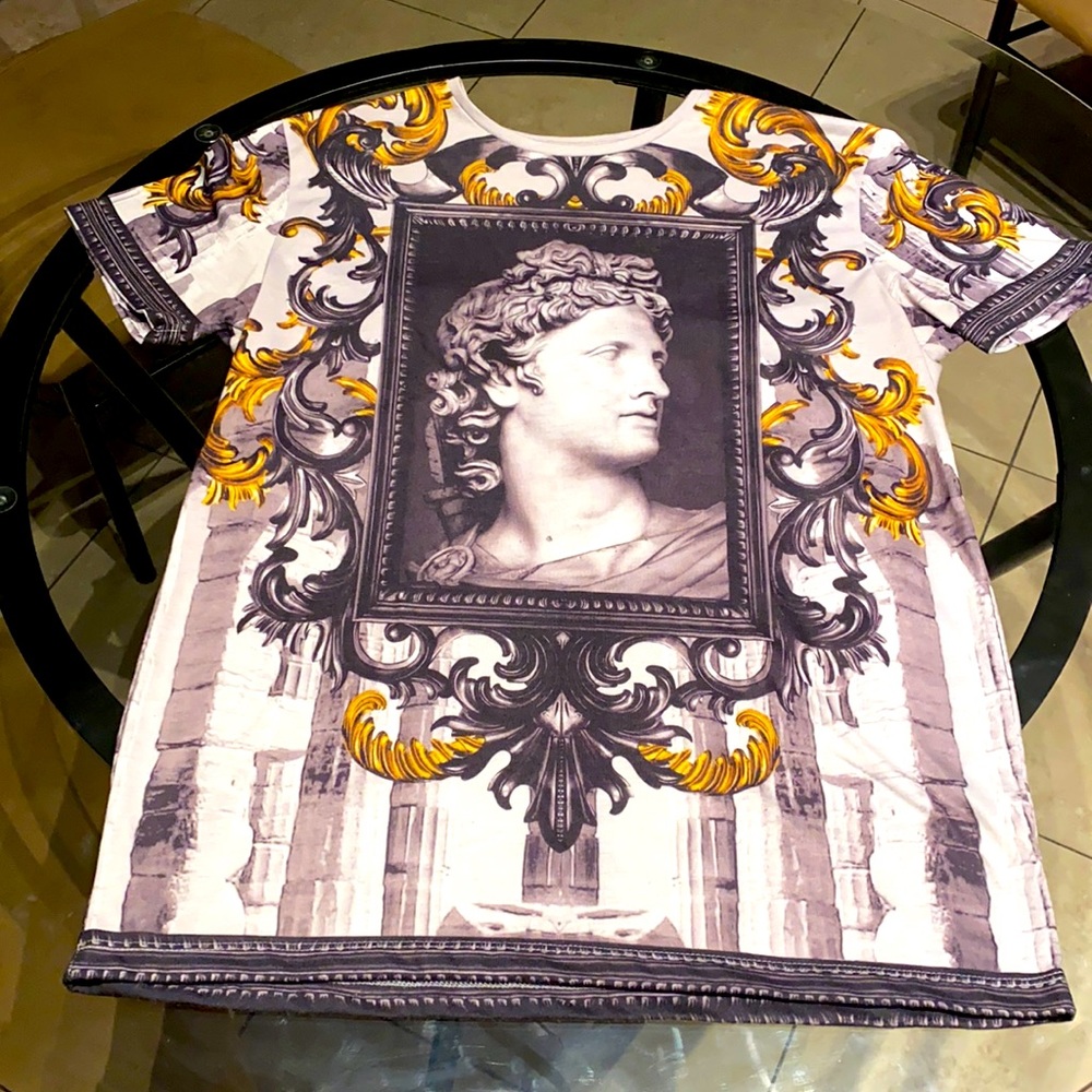 Zara Greek-themed cotton tee shirt.